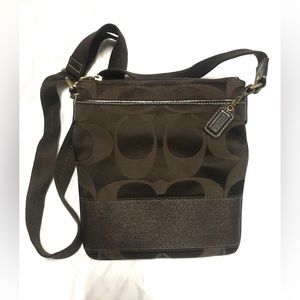 Coach canvas crossbody bag